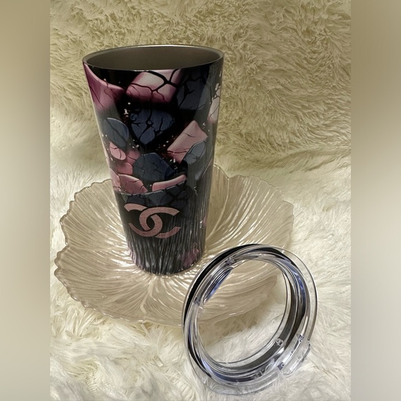 Stylish Black and Pink Tumbler - Picture 3 of 13